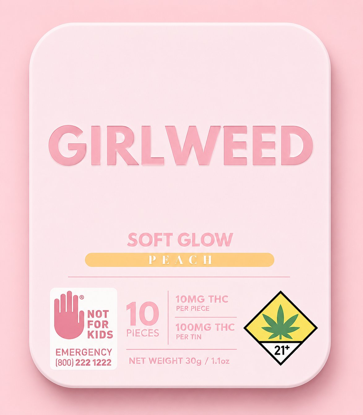 Girlweed gummies - Soft Glow Peach