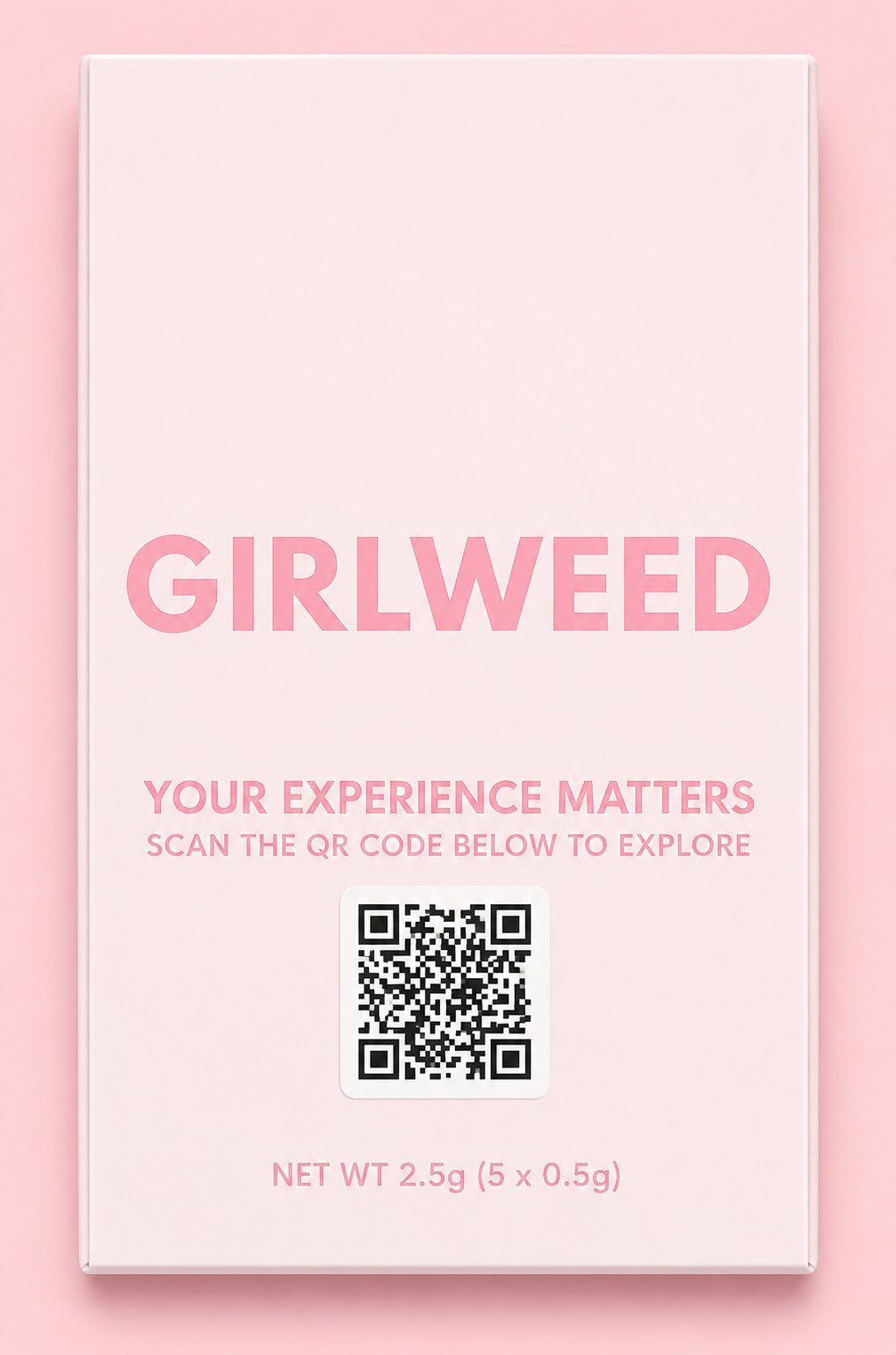 Girlweed pre-roll package with DataBud QR